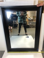 Large mirror with black frame