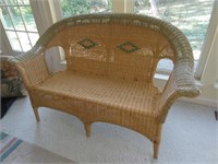 Wicker loveseat