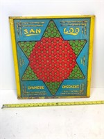 Vintage Metal San Loo Chinese checkers board