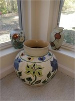 Japanese vase, plus 2 vases