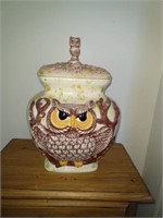 2 sided owl cookie jar