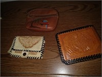Asst leather wallets