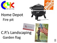Fire pit & garden flag
