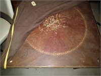Vtg card table w/ cover