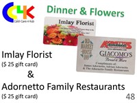 $25 Imlay Florist gift card & $25 Adornetto Family