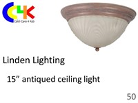 15" antiqued ceiling light