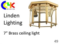 7" brass ceiling light