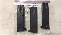 Three Beretta 96-D 40 Calibur Cartridges
