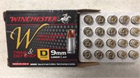 Winchester 9mm Luger JHP Ammo