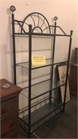 4 Tier Glass and Metal Bakers Rack
