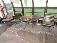 Patio Table and 4 Chairs - Rubber Mat (59" x 27")