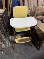 vintage metal high chair