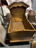 vintage wood cradle