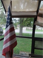 Faded American Flag with Amco Stand