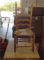 Table 30" W x30" Dx21" T and Ladder Back Chairs