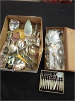 Souvenir Spoons, Cocktail Forks, Silver plate