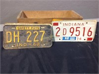 Armor Wood Box with Indiana License Plates