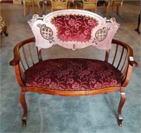 FRENCH STYLE SETTEE WITH UPH SEAT