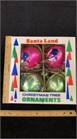 Vintage oversized Christmas ornaments