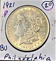 1921 P Morgan US Silver Dollar Philadelphia BU