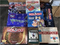 Lot of 8 Vintage Monopoly Board Games