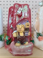 HANDCARVED CANDLE--BEAR