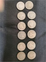 LOT OF 12 V NICKLES--1900 TO 1911