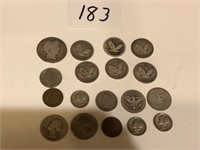 Old Coins Half Dollars - Pennies