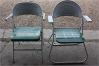 2 Vintage Folding chairs Heavy