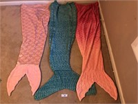 3 Pcs Mermaid Blankets