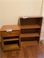 Office work stand w/drawer & 3 shelf book case