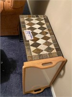 Mosaic Table w/Steel Legs, serving tray