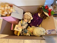 Box of asst Precious Moments Dolls (large & small)