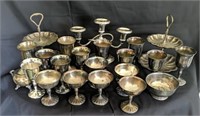 Large Assortment of Silver Plated Serving Pieces