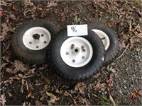 (3) Wheel Barrow Tires/ Wheels