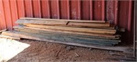 WOOD BOARDS, PLANKING, T POST, WATER PIPE, ETC.