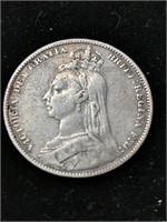 1890 Victoria Crown Silver Coin