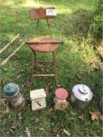 Vintage Scales ~ Stool ~ Water Can ( 6) PCS