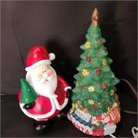 Santa with a Tree Lamp