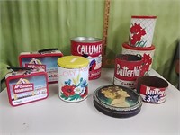 Vintage and advertising tins