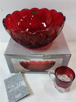 Shannon Ruby Red crystal bowl