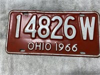 1966 & 1973 Ohio License Plate