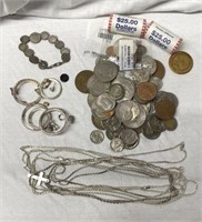 Unsearched Estate Coin and Jewelry Lot