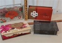 4 Art Deco candy boxes including Lowney's,