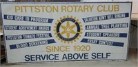 Pittston Rotary international club sign 4'x8'