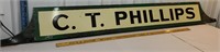 C.T. Phillips porcelain sign