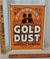 Porcelain gold dust washing powder sign
Not an