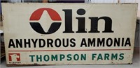 Olin Anhydrous Ammonia nitrogen sign/Thompson