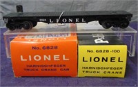 Boxed Lionel 6828 Flat With P&H Crane