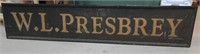 W.L. Presbrey wooden sign
From the Waterloo NY